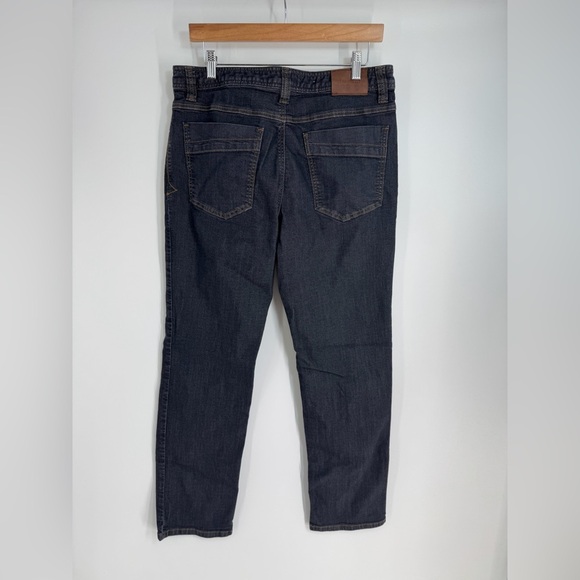 Prana Slim Fit High Rise Zip Up Dark Wash Denim Jeans - Picture 2 of 5